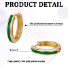 6 Pairs 6 Colors Real 18K Gold Plated Brass Huggie Hoop Earrings EJEW-AN0004-67-3