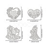 4 Style Carbon Steel Cutting Dies Stencils DIY-DM0002-13-2