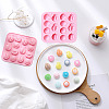 2Pcs Half Fruit Shape DIY Silicone Molds DIY-CJ0002-04-3