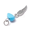 Gemstone Chip Pendants PALLOY-JF02299-01-3
