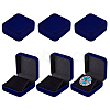 Flocking Plastic Badge Storage Box CON-WH0105-04A-1