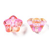 Two Tone Transparent Spray Painted Glass Beads GGLA-S054-011D-01-4
