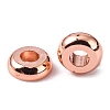 Brass Flat Round Spacer Beads KK-M085-13RG-NR-1