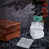 Square Acrylic Display Stands for Raw Stone Mineral Crystal Ball ODIS-WH0028-98-4