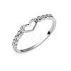 Hollow Out Heart Zinc Alloy with Crystal Rhinestone Finger Rings FS-WGFA1C6-02-4