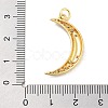 Moon Theme Rack Plating Brass Micro Pave Cubic Zirconia Pendants KK-Z071-52G-01-3