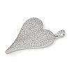 Brass Micro Pave Cubic Zirconia Pendants KK-M322-42P-2