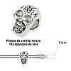 DICOSMETIC 50Pcs Skull Alloy European Beads FIND-DC0002-63-4