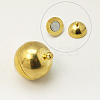 Brass Magnetic Clasps with Loops X-PALLOY-MC043-3G-2