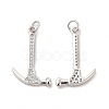 Rack Plating Brass Micro Pave Cubic Zirconia Tool Pendants KK-I699-15P-1