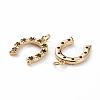 Brass Micro Pave Black Cubic Zirconia Pendants KK-C100-14G-3