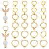 30Pcs 3 Styles Brass Huggie Hoop Earring Findings KK-PH0011-10-1