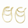 Brass Cuff Earrings EJEW-S201-204G-NF-2