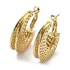 Rack Plating Brass Hollow Teardrop Hoop Earrings EJEW-D063-03G-1