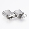 Tarnish Resistant 304 Stainless Steel Magnetic Clasps with Glue-in Ends STAS-F130-92P-2