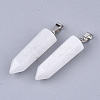 Natural White Jade Point Pendants G-R220-34R-1