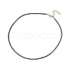 Waxed Cord Necklace Making with Iron Findings NJEW-R229-1.5mm-G-2