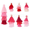 14Pcs 7 Colors Polyester Tassel Pendants FIND-TA0009-44-3