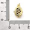 Brass Glass Charms KK-V011-34G-3