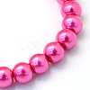 Baking Paint Pearlized Glass Pearl Round Bead Strands HY-Q330-8mm-10-2