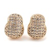 Brass Micro Pave Clear Cubic Zirconia Pendants KK-Q816-08G-1