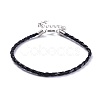 Trendy Braided Imitation Leather Bracelet Making X-BJEW-S076-002-2