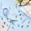48Pcs 12 Colors Alloy Enamel Connectors Charms FIND-DC0007-22-5