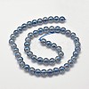 Electroplate Synthetic Crackle Quartz Bead Strands EGLA-J067-8mm-FR01-2