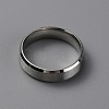 Matte Style 304 Stainless Steel Wide Band Finger Rings for Women Men RJEW-WH0009-14E-P-2