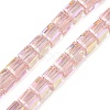 Electroplate Transparent Glass Beads Strands EGLA-B011-07A-AB05-1