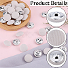 Gorgecraft 50Pcs 1-Hole Cloth Buttons DIY-GF0008-50A-6