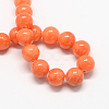 Natural Dyed Yellow Jade Gemstone Bead Strands G-R271-10mm-Y31-1