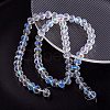 Electroplate Transparent Glass Beads Strands EGLA-YW0001-65B-5