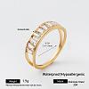 304 Stainless Steel Rhinestone Finger Rings for Women TY3561-18-1