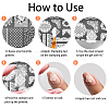 Stainless Steel DIY Nail Art Templates MRMJ-WH0092-234-7