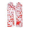 Long Polyester Skeleton Horror Full Finger Gloves AJEW-A045-01C-2