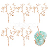 6Pcs Brass Pendant Rhinestone Settings KK-ME0001-13-1