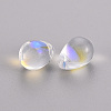 Transparent Spray Painted Glass Charms GLAA-T016-37-3