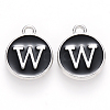 Platinum Plated Alloy Charms X-ENAM-S118-02W-P-1