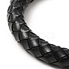 Leather Braided Round Cord Bracelet BJEW-E009-06AS-3