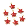 Brass Enamel Charms KK-K337-02G-2