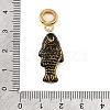 Brass Resin & Enamel European Dangle Charms KK-CBA217A-07G-02-3