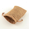 Polyester Imitation Burlap Packing Pouches Drawstring Bags X-ABAG-R004-18x13cm-03-3