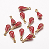 Antique Golden Plated Brass Enamel teardrop X-KK-Q571-01G-1