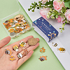 48Pcs 6 Styles Alloy Enamel Pendants ENAM-SC0005-50-3