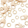 10Pcs 2 Styles Brass Lobster Claw Clasps KK-TA0009-15-2