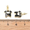 Brass Enamel Charms KK-L237-026G-4