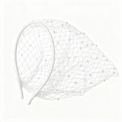 1Pc Mesh Veil Cloth Hair Bands OHAR-CP0001-32-1