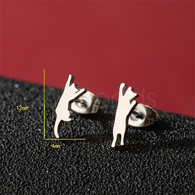 Non-Tarnish Stainless Steel Stud Earrings PW-WG95520-22-1