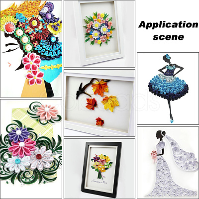 4Sets 4 Styles Rectangle Quilling Paper Strips DIY-CP0012-30-1